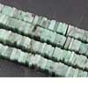 Natural Emerald Heishi Cube Flat Square Beads Strand Length is 7 Inches & Sizes from 4mm to 5mm approx 